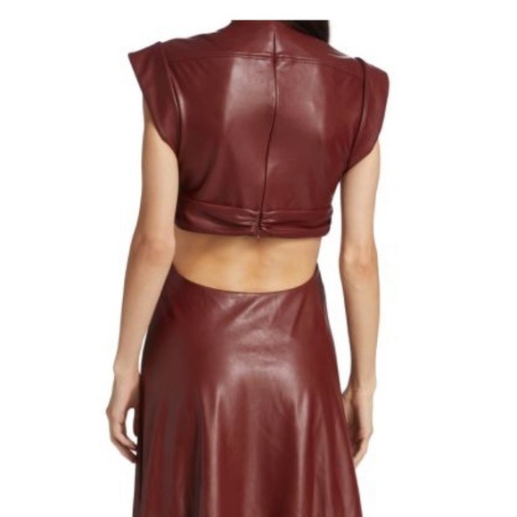 Cravesble Cranberry A.L.C.
Alexandria Faux Leather Cut-Out Dress - Picture 3 of 14